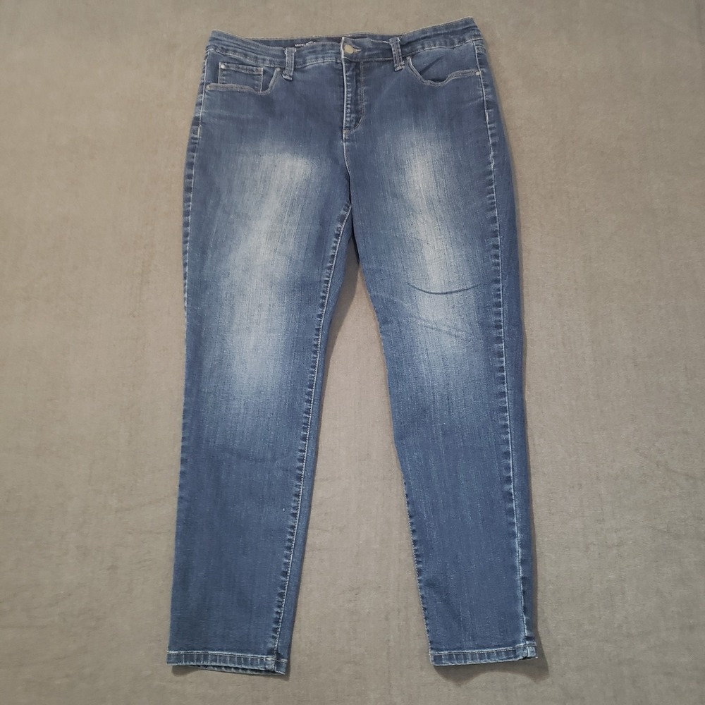 Charter Club Jeans Womens‎ Size 14 Bristol Skinny Ankle Straight